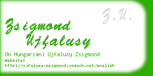 zsigmond ujfalusy business card